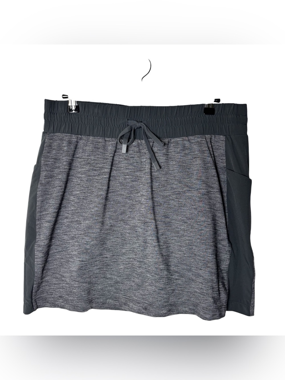 Athleta Metro Skort Skirt Medium Tall MT Heather Gray Pockets Outdoor Travel